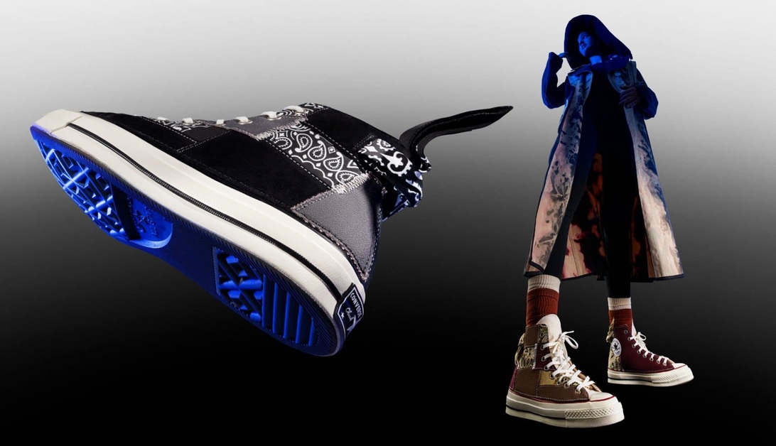 Jetzt erhält der Converse Chuck 70 zwei Paisley-Designs in „Black“ und „Maroon“