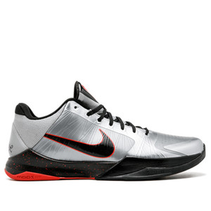 Nike Zoom Kobe 5 'Wolf Grey' Wolf Grey/Black-Daring Red | 386429-006