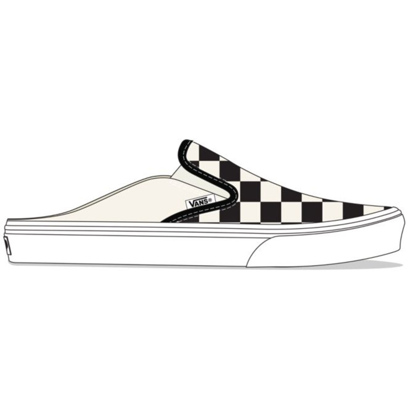 Vans mule checkerboard sale