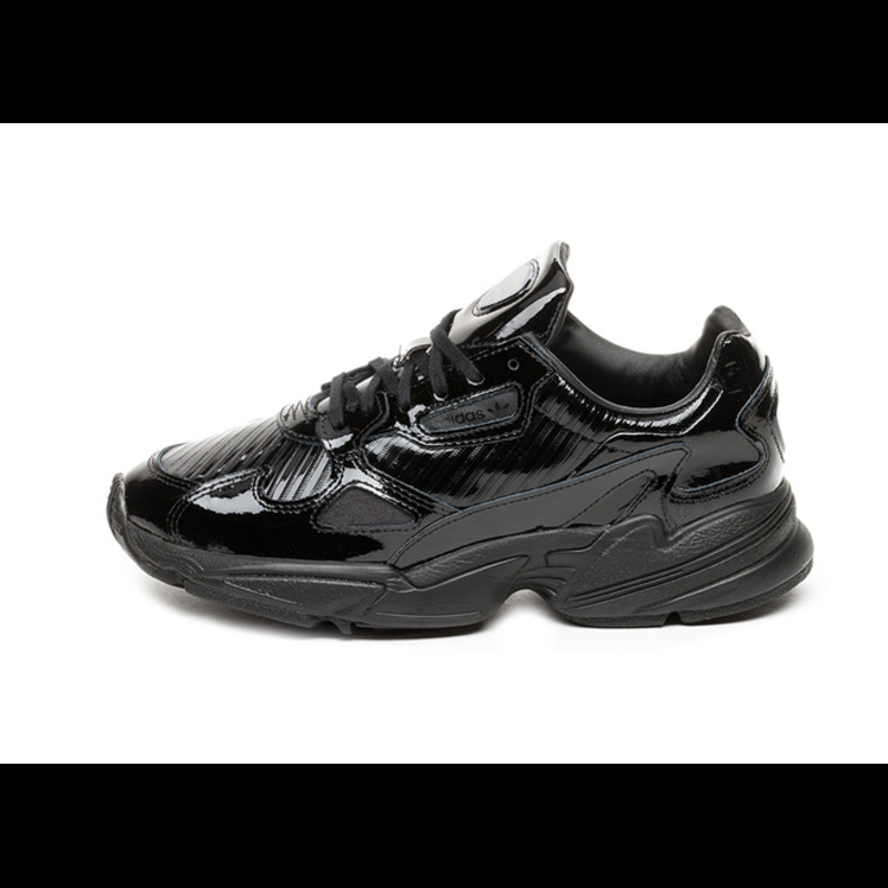 Adidas falcon sales black leather