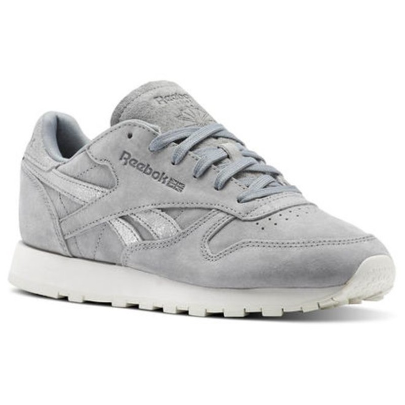 Reebok classic clearance leather shimmer grey