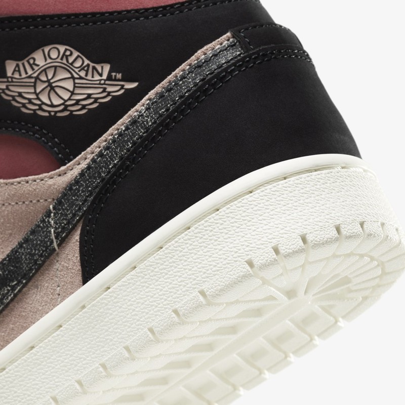 Air Jordan 1 Mid Burgundy Dusty Pink | BQ6472-202