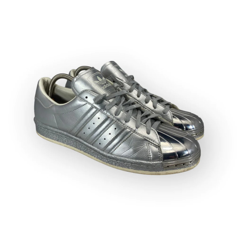 Adidas superstar shop 80s silver trainers