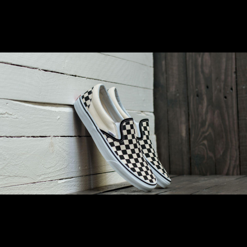 Vans Classic Slip-On Black & White Checkerboard/ White | VN000EYEBWW1