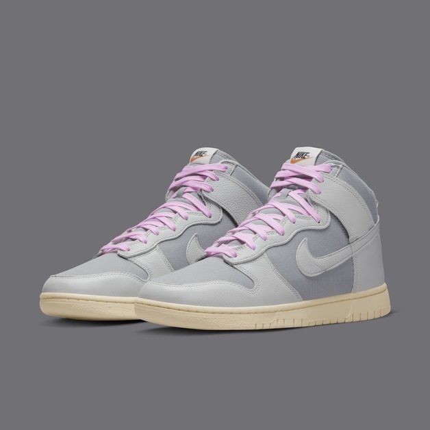 Grey and Pink Cover the New Nike Dunk High "Certified Fresh"