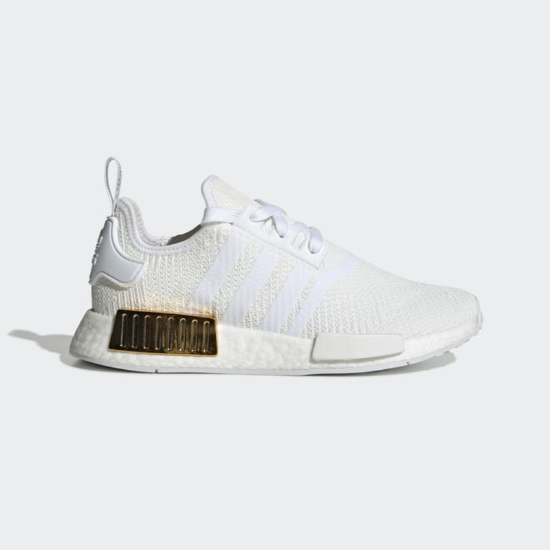 adidas Womens WMNS NMD_R1 'White Gold Metallic' Cloud White/Gold Metallic Marathon Running | EG6703