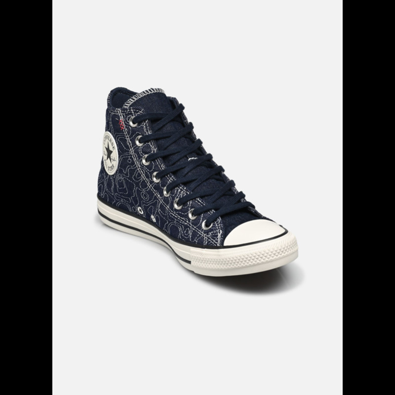 Washed on sale denim converse