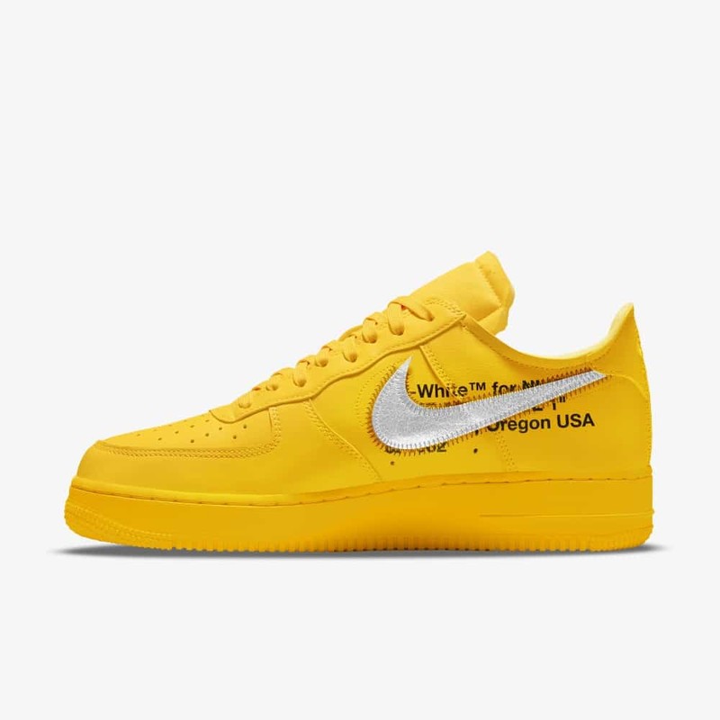 Nike Air Force 1 Low Off-White University Gold Metallic Silver - DD1876-700  - Restocks