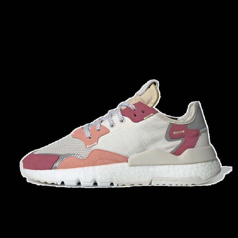 Adidas nite jogger white trace online pink