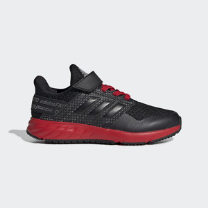 Kids adidas FortaFaito EL K 'Black Red' Black/Red Marathon Running | EE7307