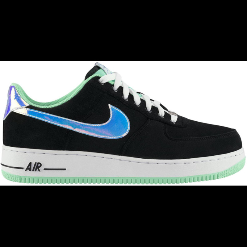 Nike air force 1 black store green glow