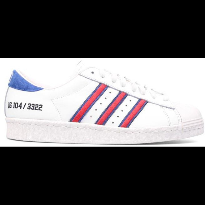 adidas superstar 80s white blue red