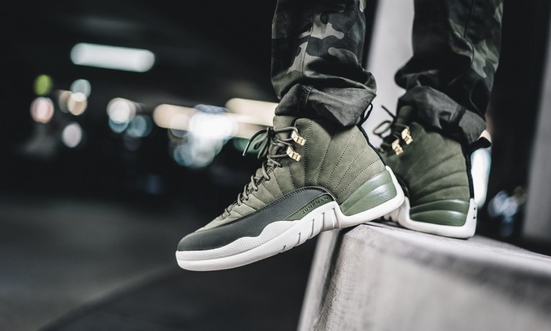 jordan retro 12 olive canvas