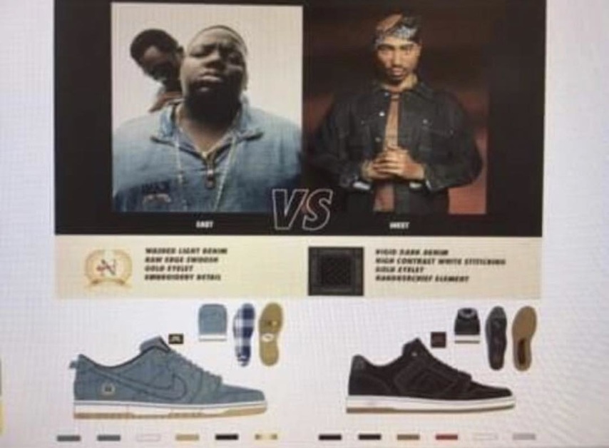 Kommt echt ein "Biggie vs. Tupac" Pack von Nike?!