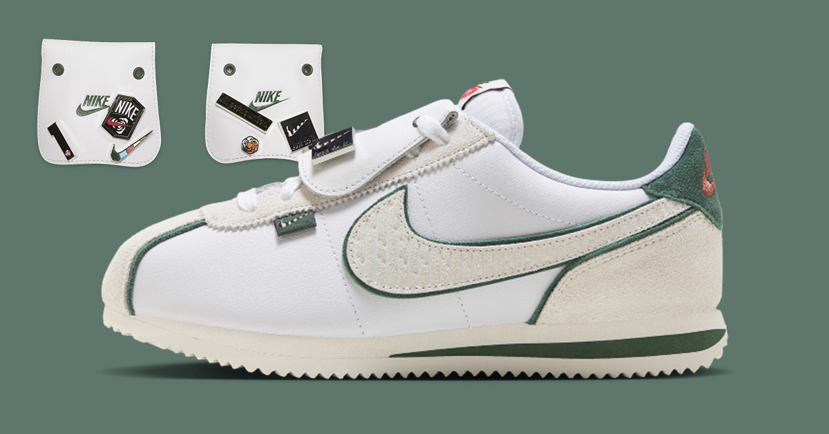 Funkelnde Blumenmotive auf dem Nike Cortez „All Petals United“