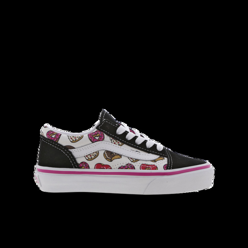 Vans old skool pink black sales