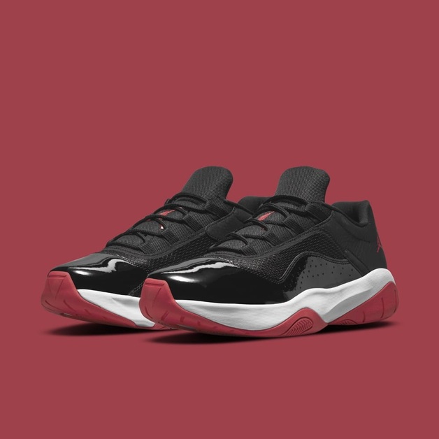 Red patent leather sales 11's