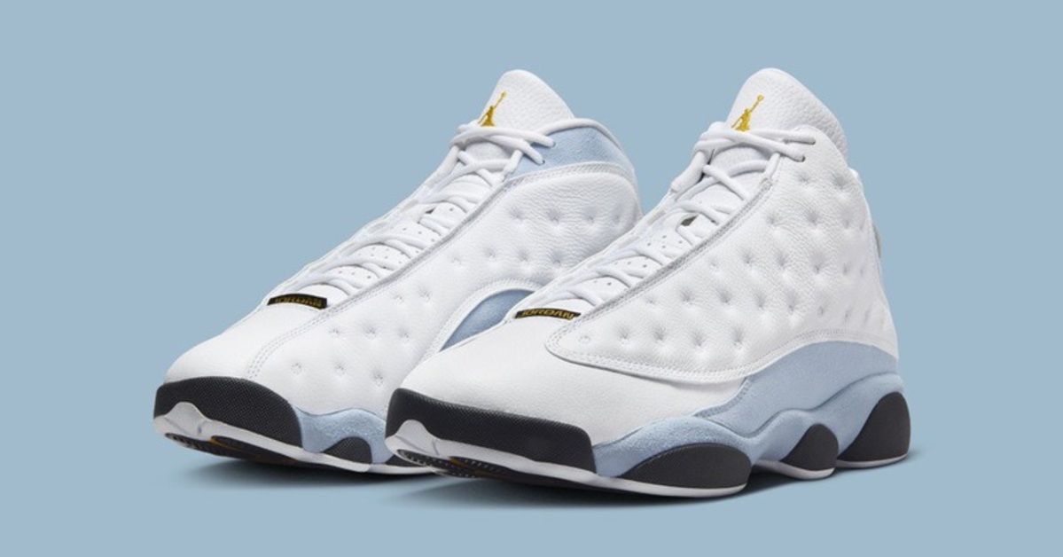 White and blue-grey adorn the latest Air Jordan 13