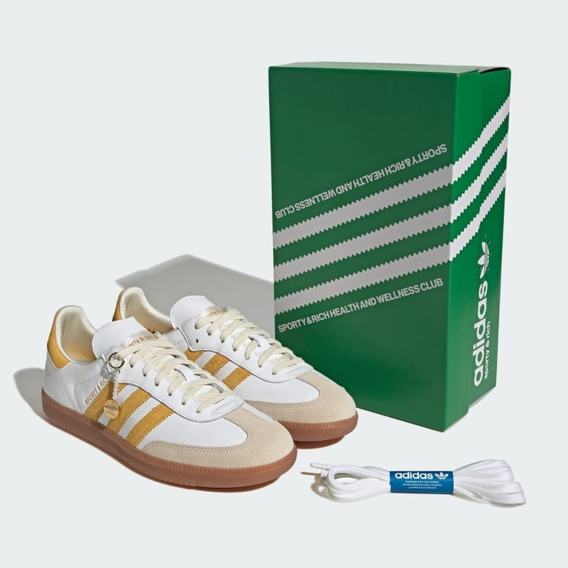 Sporty & Rich x adidas Samba "White Bold Gold" | IF5661