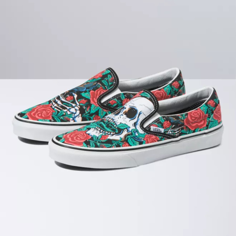 Vans rose shop slip ons