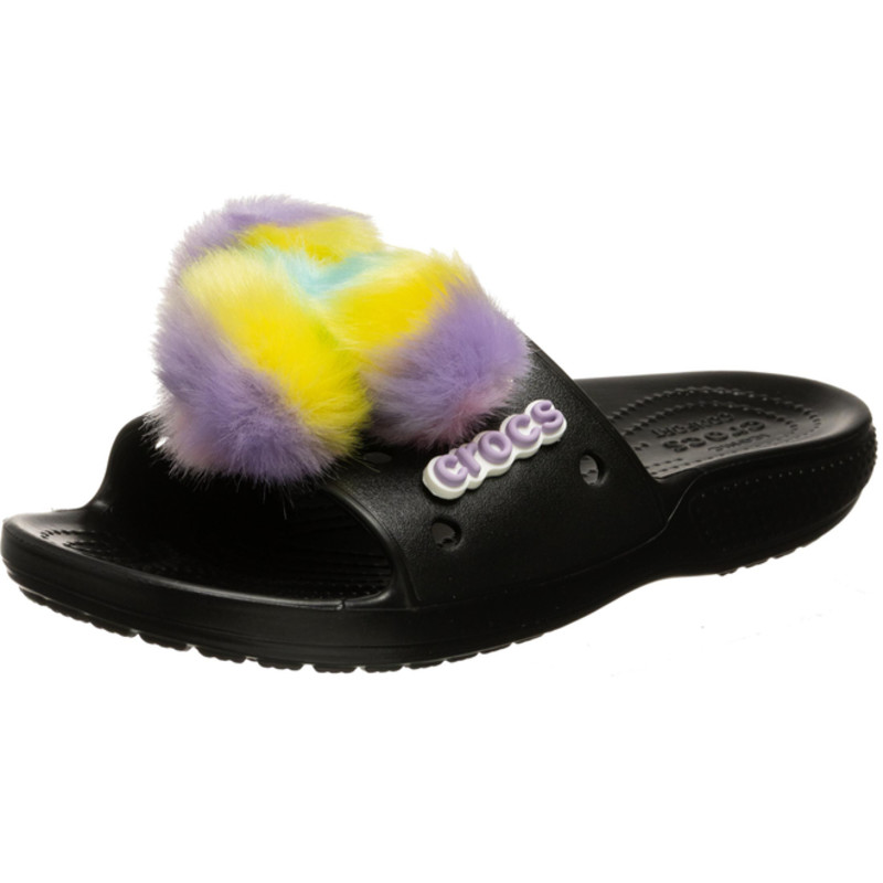 Crocs Classic Fur Sure Slide | 207406-001