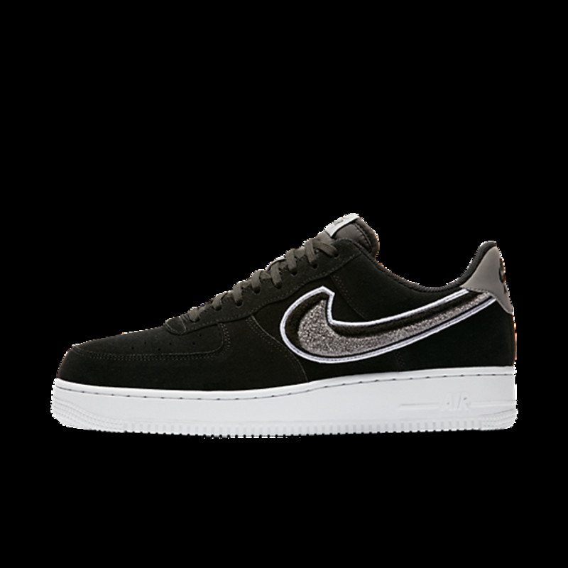 Air force 1 chenille swoosh outlet black