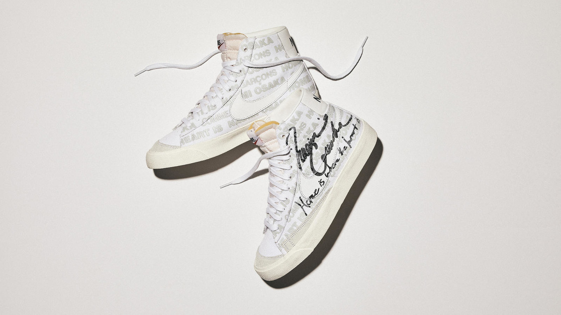 Official Pictures of the Comme des Garçons x Naomi Osaka x Nike Blazer Mid