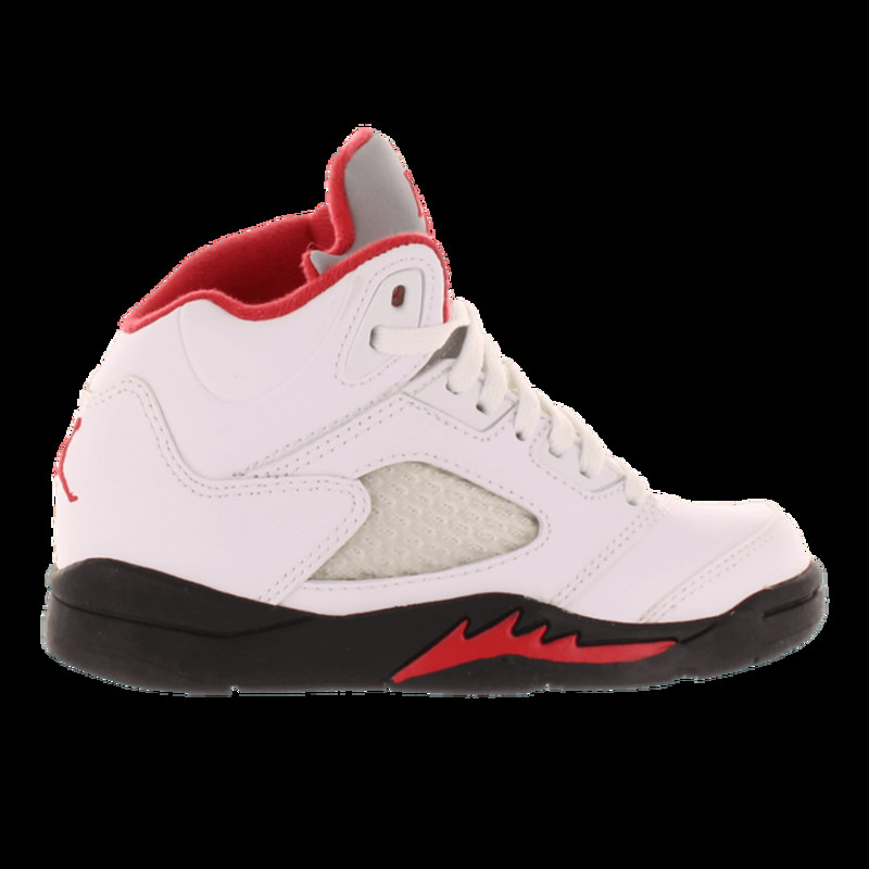Nike Air Jordan 5 Retro (ps) White/fire Red-black | 440889-100