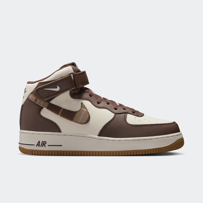 Nike Air Force 1 Mid Brown Plaid | DV0792-100