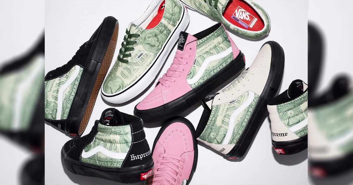 Take a look at the Supreme x Vans "Money" Pack