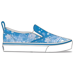 Vans Slip-On V Toddler 'Snowflakes - Winter Wonderland Blue' | VN000UBSBES