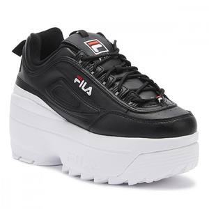 Fila Disruptor II Wedge Womens Black / White Trainers | 5FM00704-014
