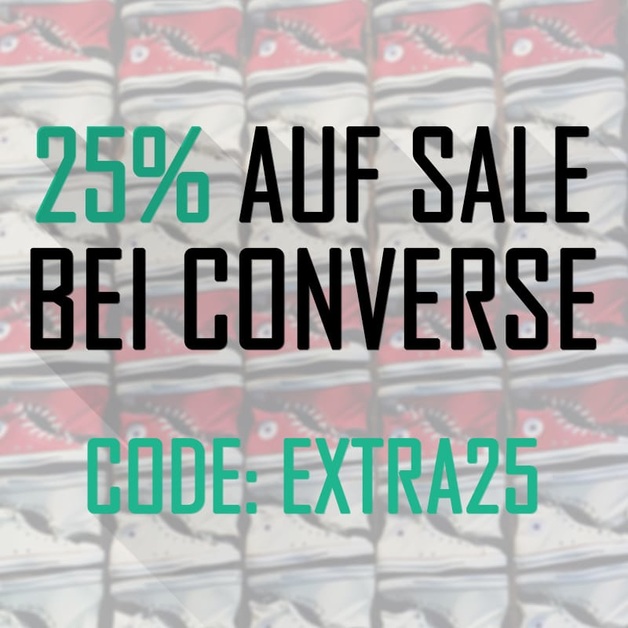Converse Sale: 25% Rabatt auf Sale Artikel