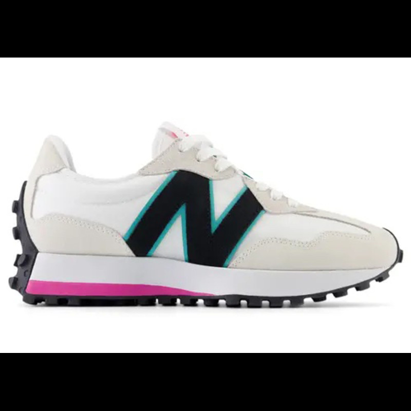 New Balance 327 White Grey Black Light Pink (Women's) | WS327NA