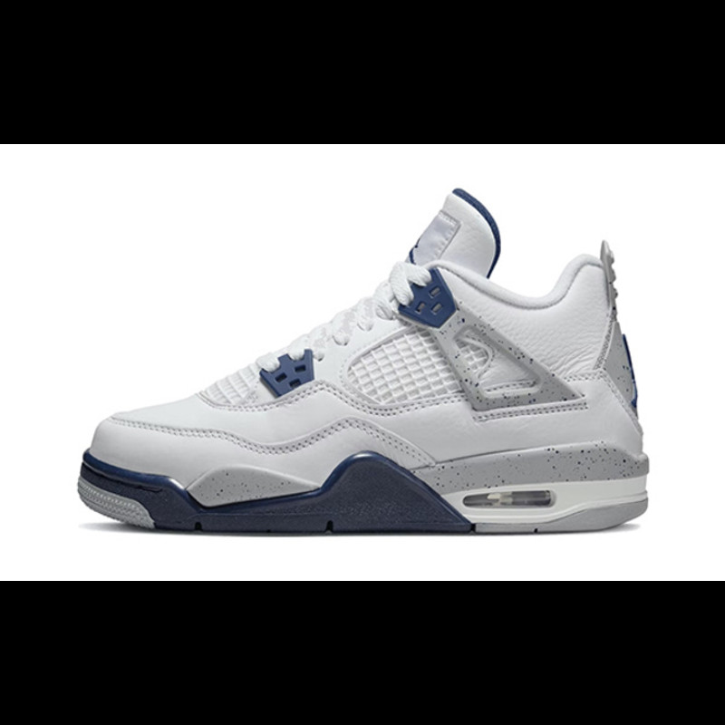 Air Jordan 4 Retro White  Midnight Navy  GS | 408352-140