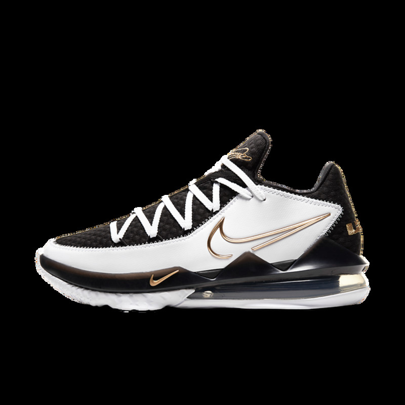 Lebron 17 low 2024 white metallic gold