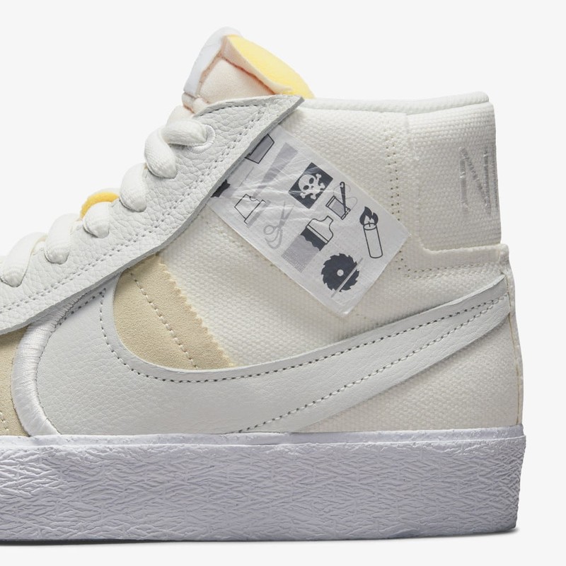 Nike SB Blazer Mid Warning Label | DZ7587-110