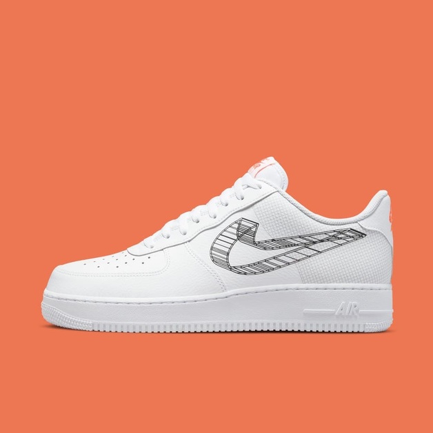 Neuer Nike Air Force 1 erhält einen skizzierten 3D-Swoosh