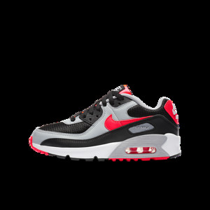 Nike Air Max 90 Black Radiant Red Wolf Grey (GS) | CD6864-009