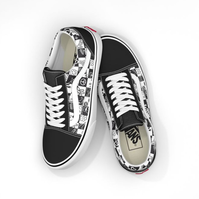 VANS Doodle Checkerboard Old Skool VN0A7Q2J6U6 Grailify