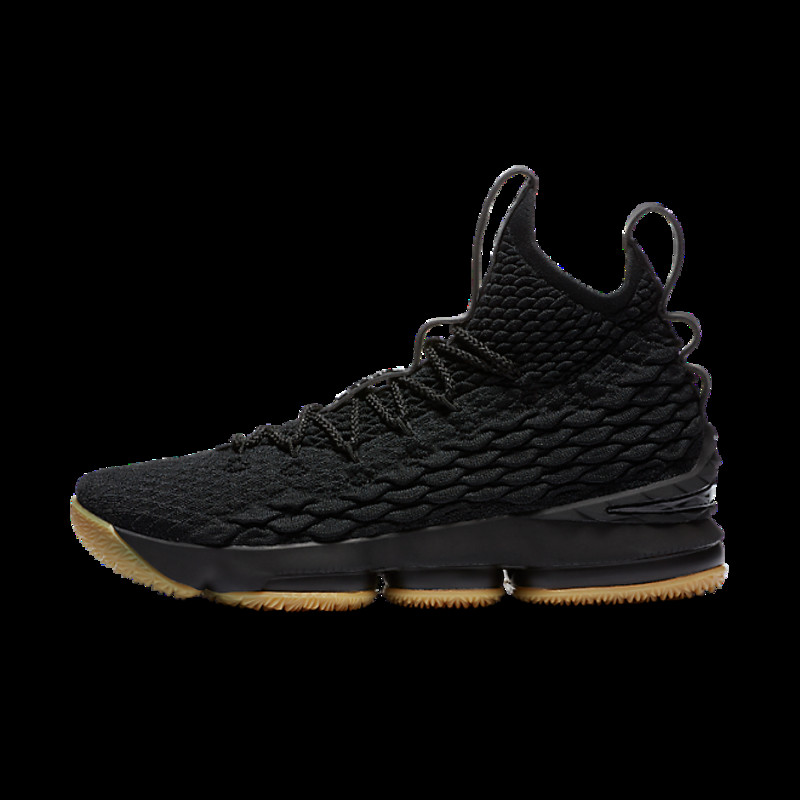 Lebron 15 cheap black and gum