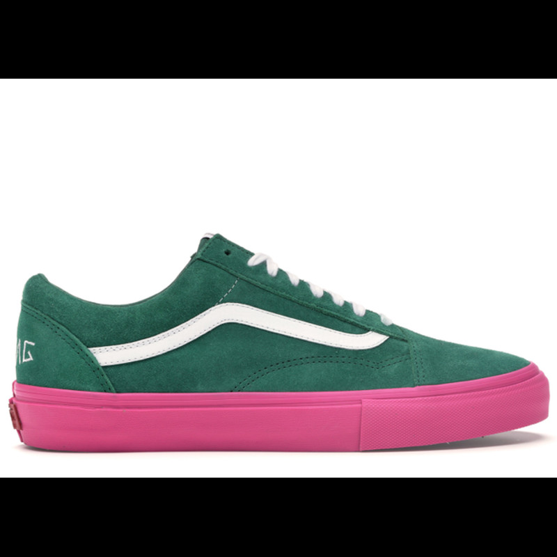 Vans old skool 2025 green and pink