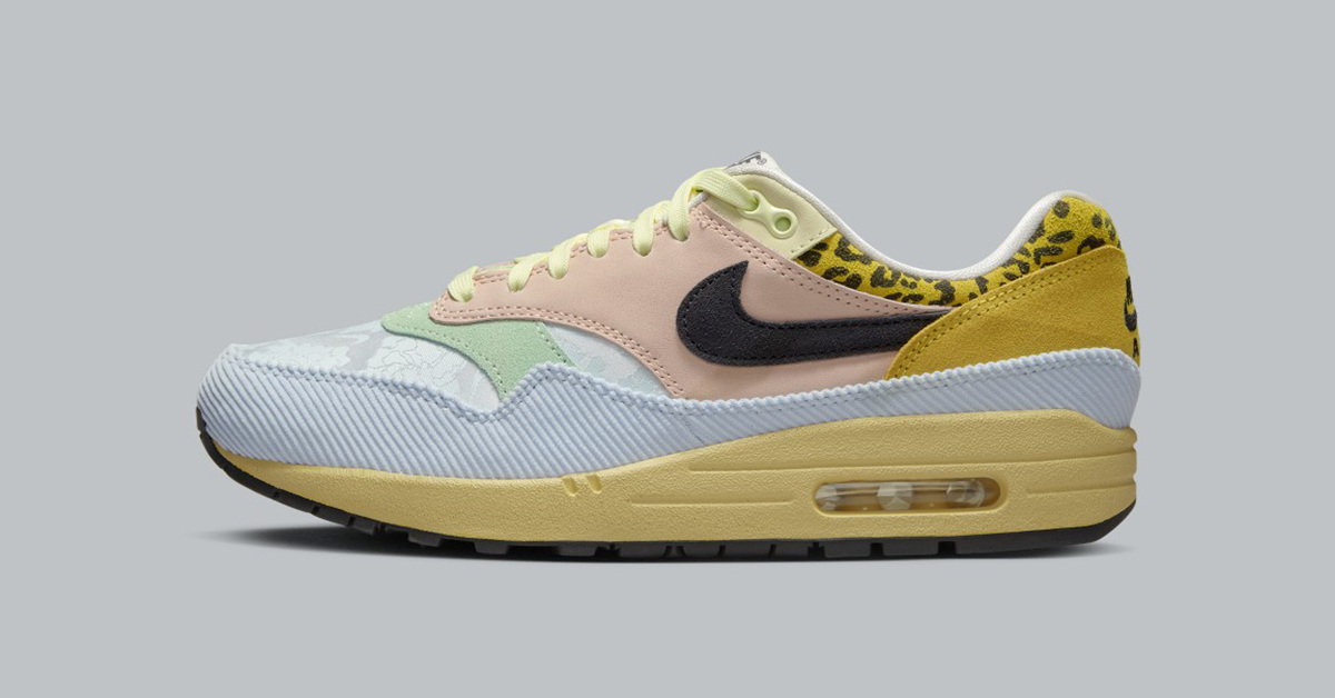 Elegantes Cord und wilde Leopardenprints werden auf diesem Nike Air Max 1 '87 WMNS vereint Elegantes Cord und wilde Leopardenprints werden auf diesem Nike Air Max 1 '87 WMNS vereint