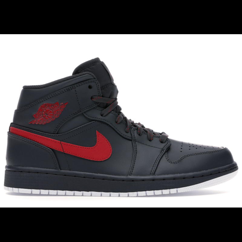 Nike air jordan 1 retro mid anthracite outlet red