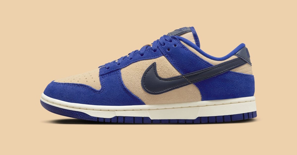 Suede and Leather Appear on the Nike Dunk Low "Blue Suede"