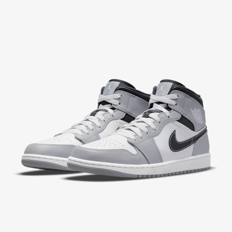 Air Jordan 1 Mid Light Smoke Grey | 554724-078