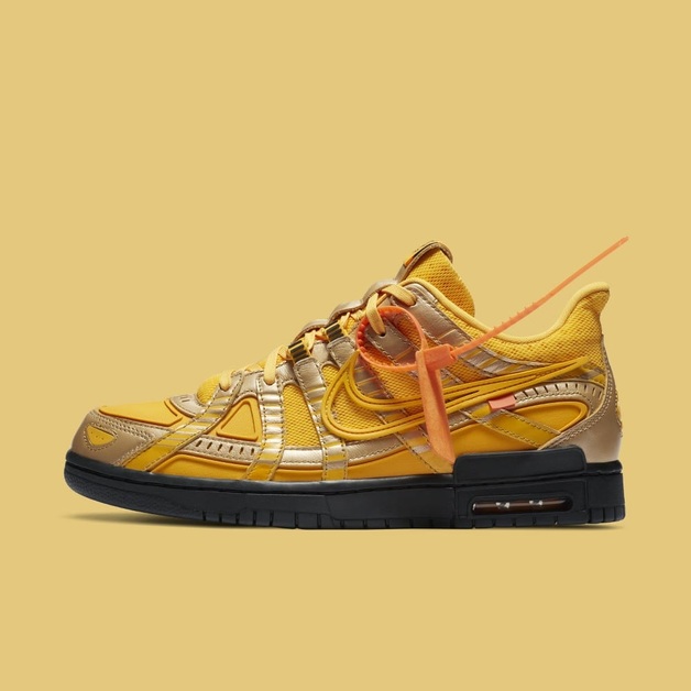 Check Out the Off-White x Nike Air Rubber Dunk "University Gold"