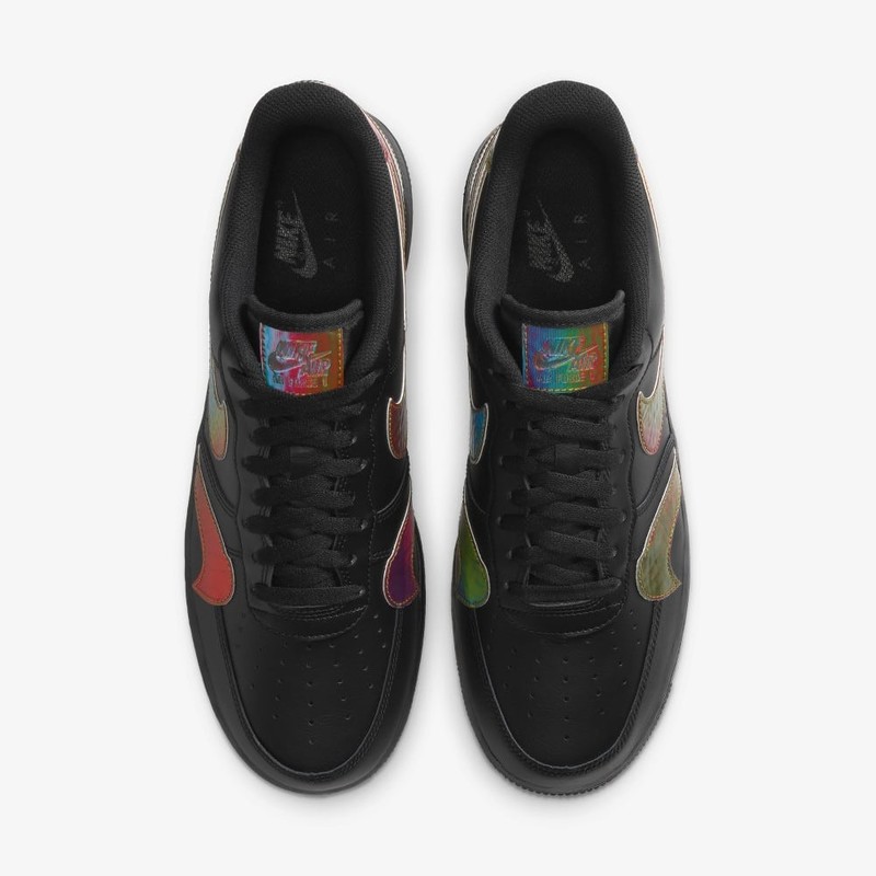 BUY Nike Air Force 1 Low Misplaced Swooshes Black Multicolor