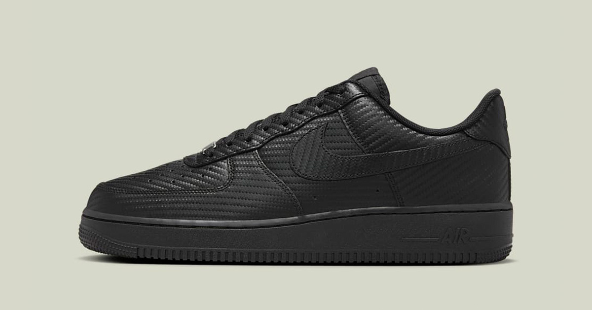 Nike Air Force 1 Low ‘Carbon Fibre’: Futuristic look for the classic triple black design