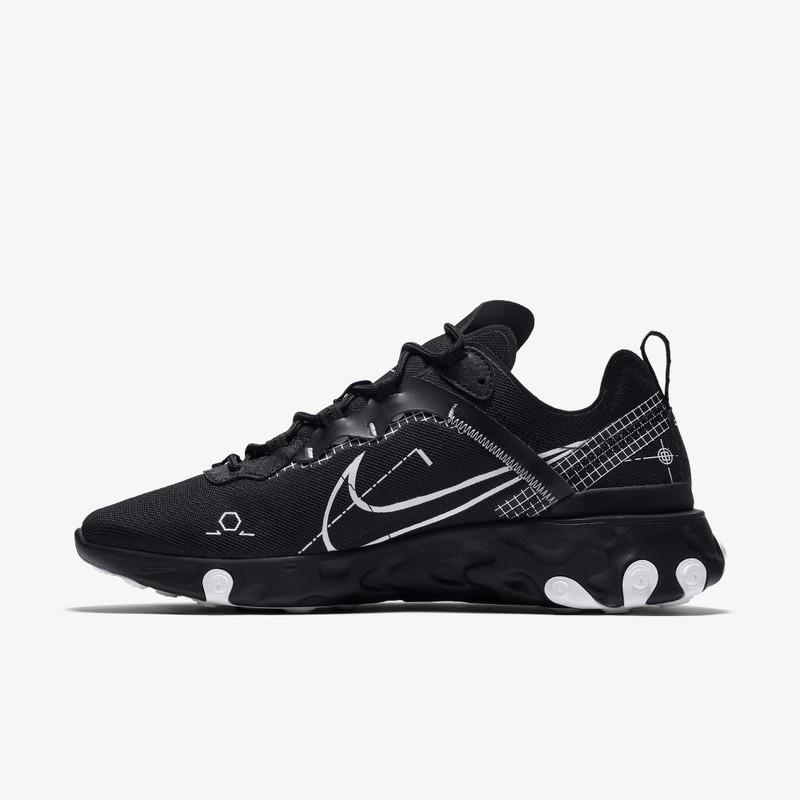 Nike React Element 55 Schematic Black | CU3009-001